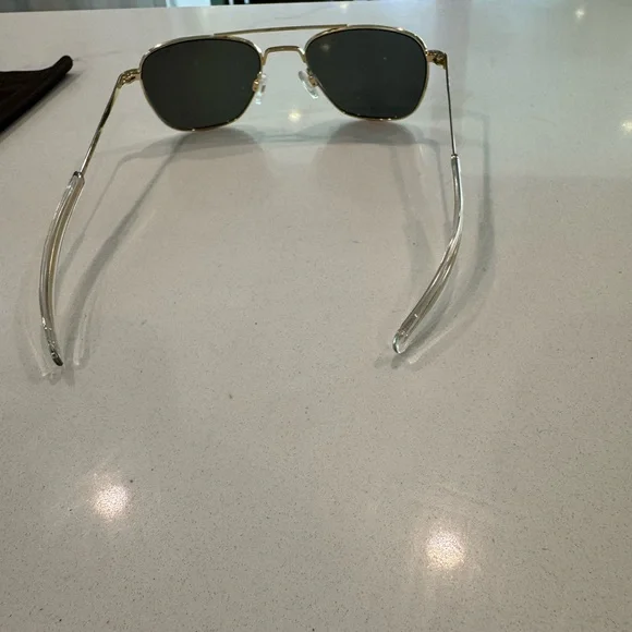 Randolph Gold Aviator Sunglasses - Picture 3 of 7
